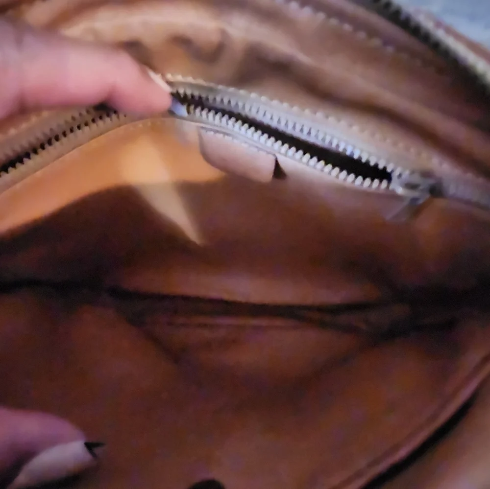 Vintage Dark Brown Leather Celine UNISEX Macadam Clutch bag - Picture 12 of 13